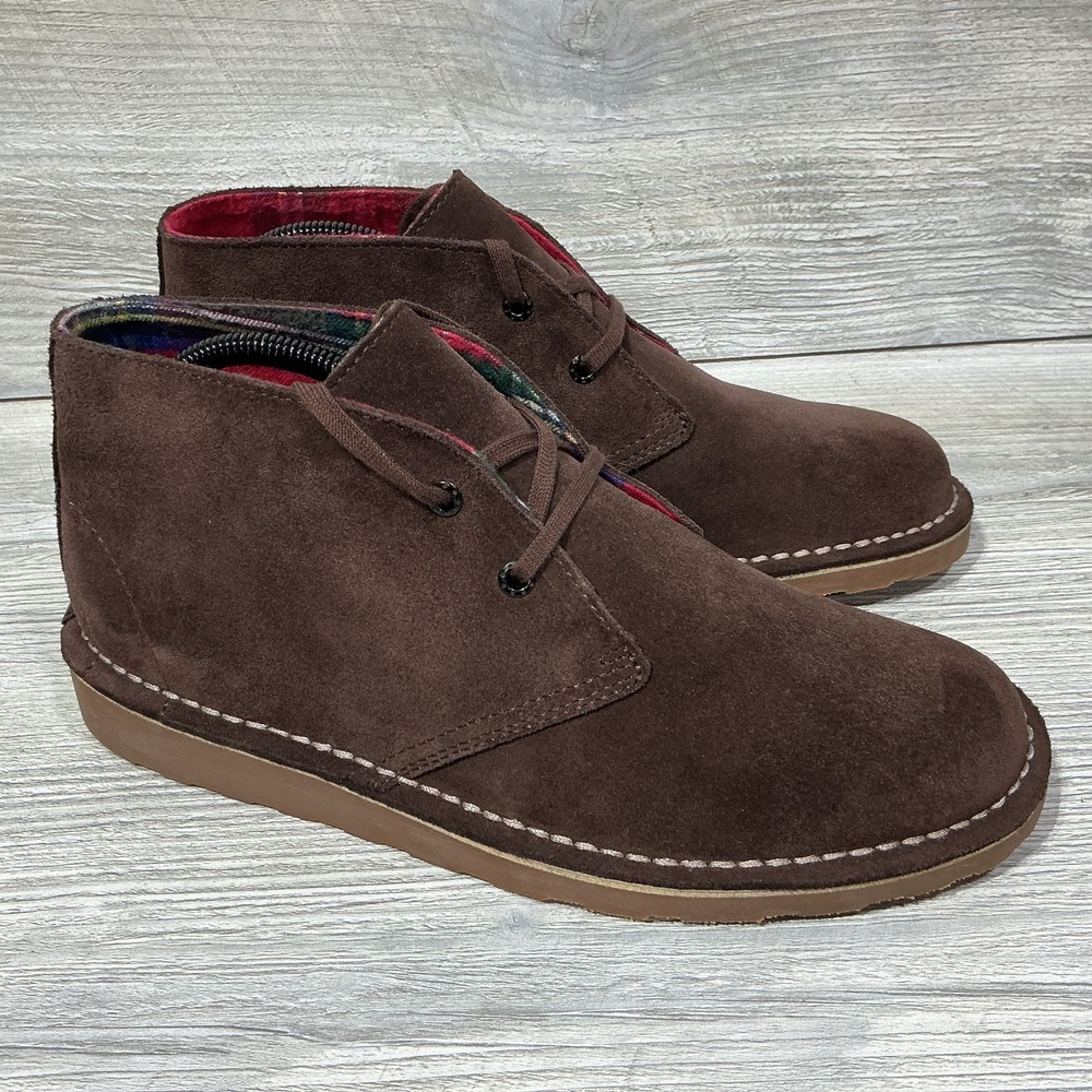 L.L.Bean Stonington 514201 Women's Brown Suede US 10 Flannel Lined Chukka Boots